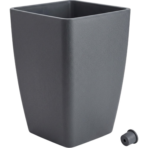 Ybdwn Tall Tapered Resin Planter 16 in Charcoal - Product view