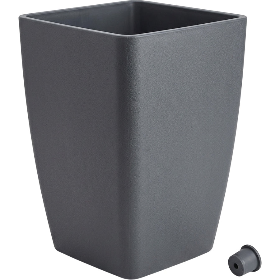 Ybdwn Tall Tapered Resin Planter 16 in Charcoal